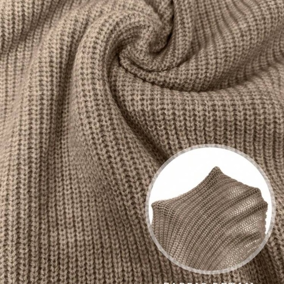 New  v neck Cozy Tan  Sweater - Picture 4 of 5